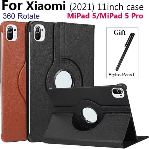 New Coque for Xiaomi MiPad 5 MI Pad 5 Pro Case 360 Rotation Smart PU Flip Stand Cover for Xiaomi MI Pad 5 360 Smart Cover 11