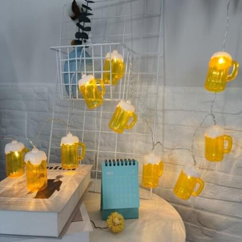 New LED Battery Box Creative Beer Glass Lamp String Bar KTV Party Decoration