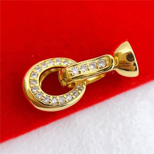 Wholesale DIY Natural Stones Beads Jewelry Making Accessories Silver/Gold/Rose Gold Metal Connector Clasps Findings