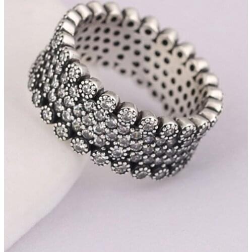 S925 Lavish Sparkling With Crystal Ring For Women Wedding Party fit Lady Fine Jewelry