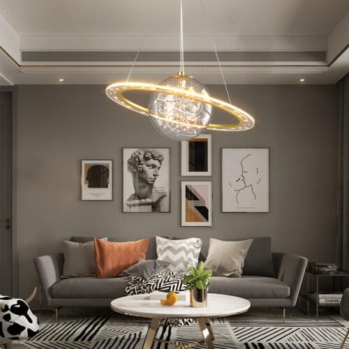 Modern Universe Planet LED Pendant Light For Living Dining Room Home Lamp Kitchen Decoration New Fixture Nordic Lustre Luminaire