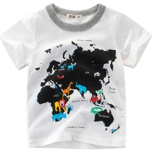 Boys Tops Summer 2018 Brand Children T shirts Boys Clothes Kids Tee Shirt Fille 100% Cotton Character Print Baby Boy Clothing