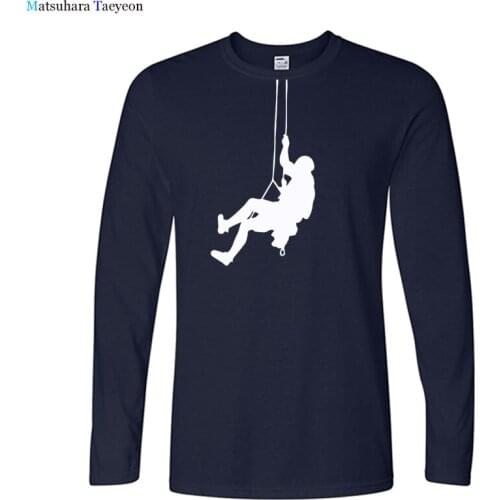 Funn Climber T Shirt for Men Autumn New T Shirts Cotton Long Sleeve T Shirt Men Casual Streetwear T Shirt 2020 Tees Tops