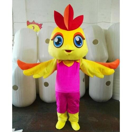 Hot Sale Cartoon Yellow Chick Mascot Little Cute Birds Custom Fancy Costume Kit Mascotte Theme Fancy Dress Carniva Costume