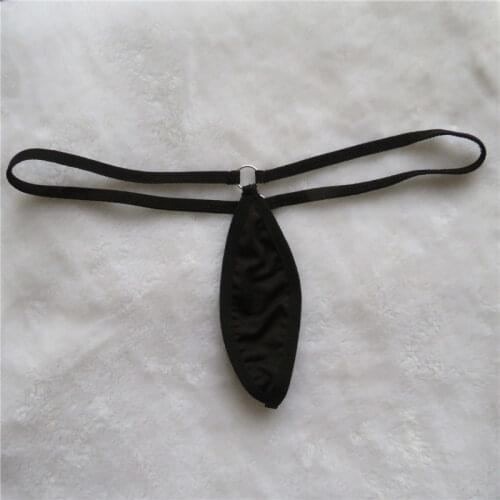 Sexy lingerie femme underwear women panties ropa interior femenina tanga thong Solid color around Metal ring ellipse String girl