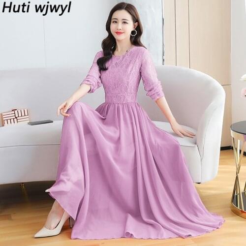 2021 Vintage Solid Long Sleeve Maxi Dress Spring Autumn New Casual Chiffon Black Midi Dress Elegant Women Bodycon Party Vestidos