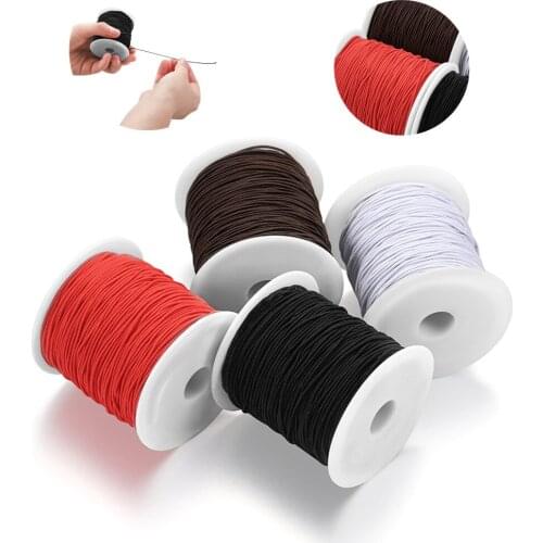 100m 0.8/1mm Polyester Elastic Cord Beading Stretch Thread Cord String Rope For DIY Bracelet Necklace Jewelry Making Needleworks