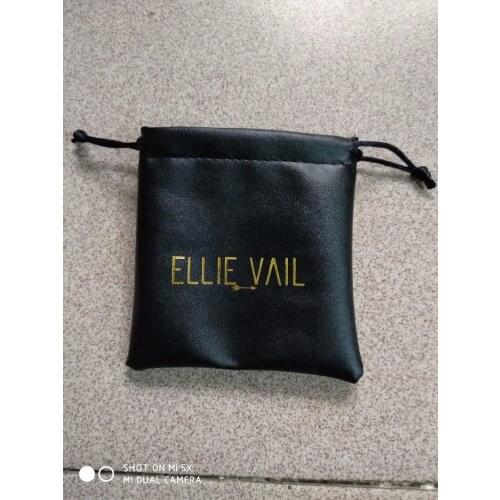 150pcs high quality white pu leather drawstring bags jewelry bags wholesale 8.5x8.5cm gift pouches for jewelry packaging