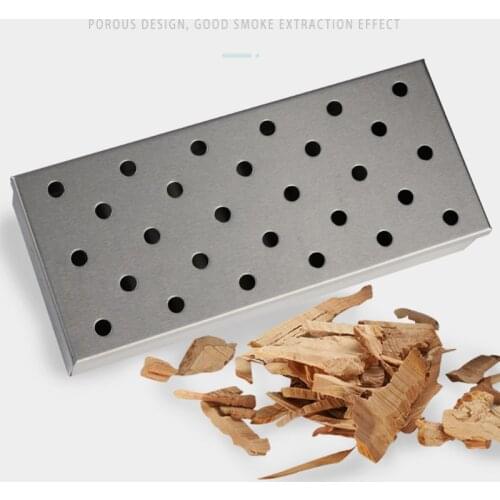 2021 New Smoker Box for Wood Chips Stainless Steel BBQ Wood Pellet Grill Smoke Generator