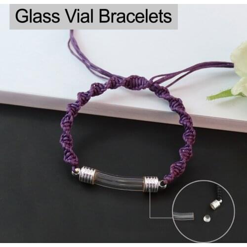 2PCS 6MM Curve tube Bracelets Premade Woven Cotton Bracelet Rice vial Bracelets Wish Bracelet Diy Jewelry Finding