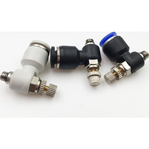 4mm 6mm 8mm To M3 M5 Air Speed Control Valve Hose Tube One Touch Air Pneumatic Pipe Fitting Push In Quick Connector