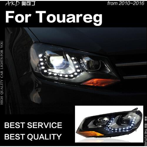 AKD Car Styling for VW Touareg LED Headlight 2011-2015 Touareg LED DRL Hid Option Head Lamp Angel Eye Bi Xenon Beam Accessories