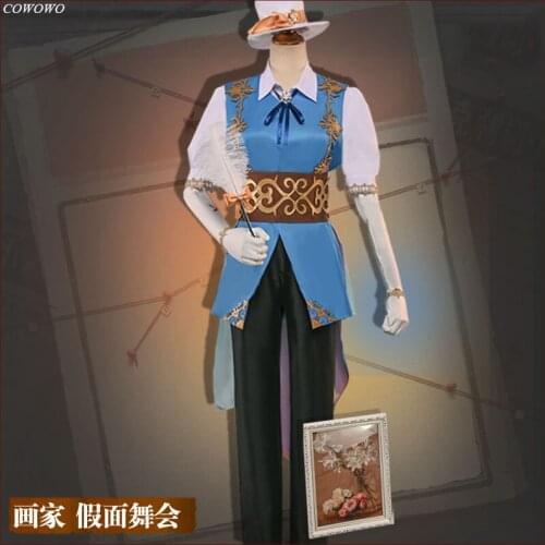 Anime! Identity V Edgar Valden Painter Masked Ball Game Suit Uniform Cosplay Costume Halloween Party Role Play Outfit Women NEW