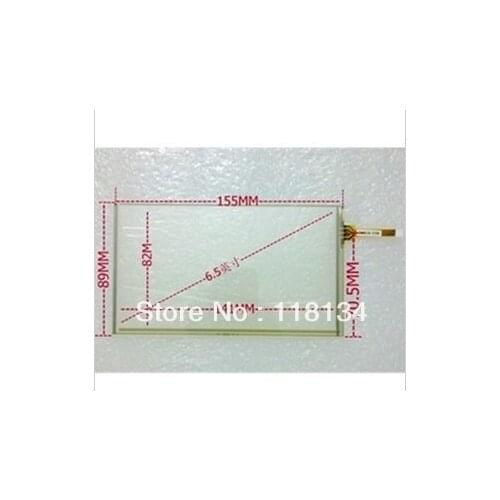 Free shipping new 155mm*89mm 6.5 inch 4wire touch screen digitizer lens