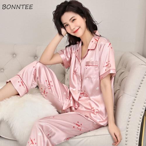 Женские шелковые пижамы BONNTEE China At AliExpress