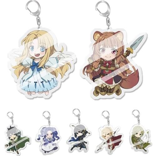 1 Pcs Cute The Rising Of The Shield Hero Tate No Yuusha No Nariagari Anime Raphtalia Firo Acrylic Keychains Keyrings Figure Toys