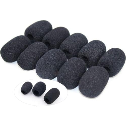 72XB 10PCS Microphone Windscreen Sponge Cover Headset Mic Foam Cover Protective Replacement for Gooseneck Meeting Mic