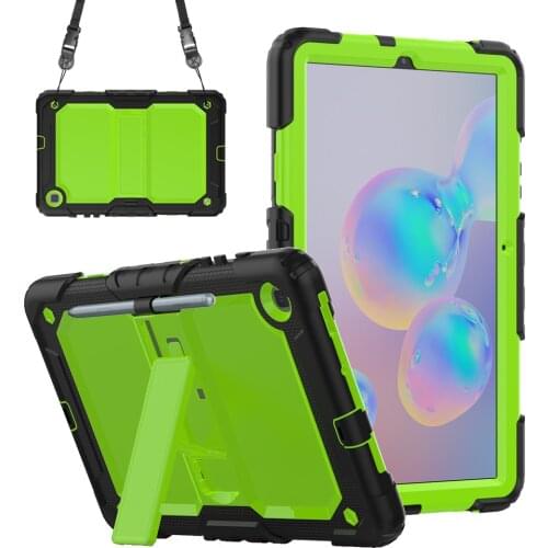 Transparent Back Cover for Samsung Galaxy Tab S6 Lite case Hand Strap Build-in Kickstand Tablet Cases for Tap SM-P610 P615