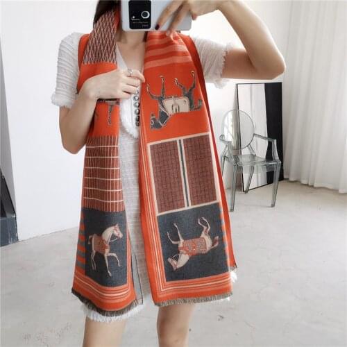 Print Cashmere Women Girl Shawl Wrap Pashimina Scarf Soft Fashion Accessories-MHC-W6