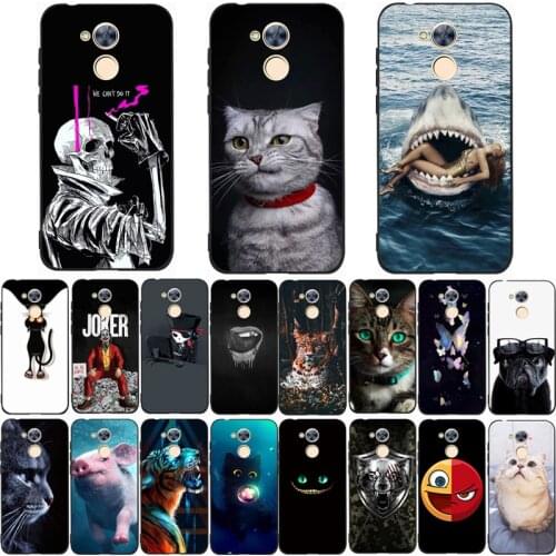 For HUAWEIHONOR 6A DLI-TL20 Case Wolf Silicon TPU Fundas for Huawei Honor 6A DLI-TL20 Cat Animal Shell Bag Housing Phone Cases