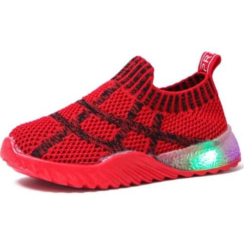 Hot Sales LED Lighted Children Sneakers High Quality Soft Lovely Boys Girls Shoes Infant Tennis Classic Kids Footwear