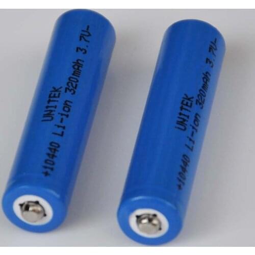 2-5PCS 3.7V 10440 rechargeable lithium ion battery 320mah AAA size li-ion cell for LED flashlight torch