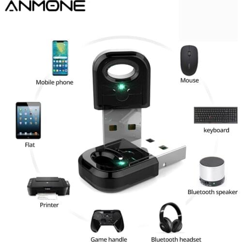 ANMONE RTL8761B Mini USB Bluetooth Adapters BT 5.0 Wireless Computer Adapter Audio Receiver Transmitter Dongles Laptop Earphone