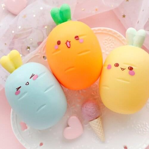 Anti Stress Face Reliever Vent Ball Funny Carrot Shape Relief Pressure Balls Anxiety Relief Gift for Children Party Kids