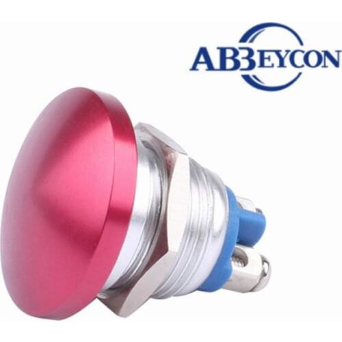 19 mm small button mushroom head switch metal button switch self-reset oxidation color waterproof mushroom button