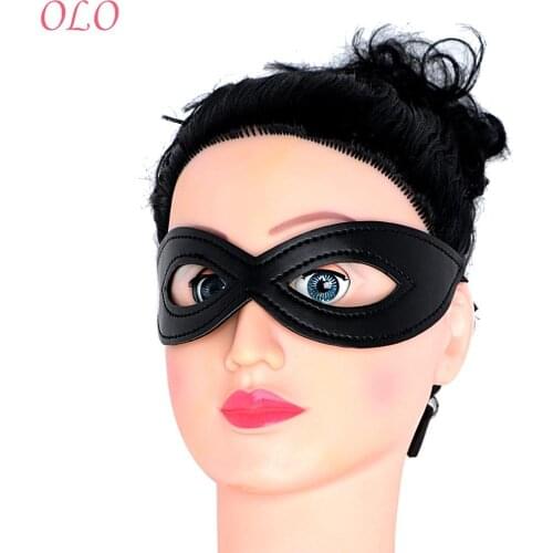 OLO Fetish PU Leather Sex Toys for Couple SM Bondage Sex Eye Mask Adult Games Erotic Toys