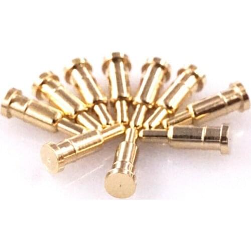 10pcs Spring Loaded Pogo Pin Connector 2.0 mm Diameter 6.0 mm height SMT / SMD PCB brass Gold plate 1u 50g force