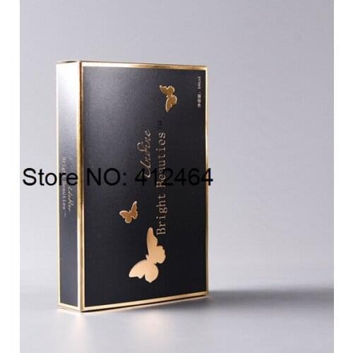 Custom pure black cardboard flat fold up storage paper jewelry box,Product Retail Printed Packaging Box ---PX10940