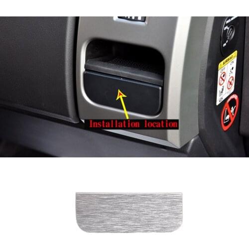 Aluminum Alloy Car Styling for Land Rover Discovery 3 LR3 2004-2009 Co-pilot Cup Holder Stickers Silver Car Interior Accessories