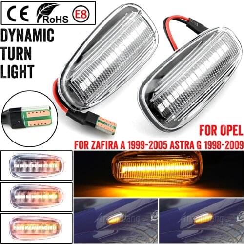 For Opel Zafira A 1999-2005 Astra G 1998-2009 LED Dynamic Side Marker Turn Signal Light Sequential Blinker