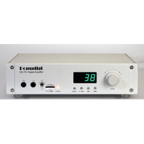2021 NEW POPU DIGI DH72+ playback decoding headphone amplifier power amplifier all-in-one machine with new remote control 80W*2