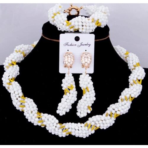Dudo jewelry Fine Jewelry Sets For Women Crystal White Gold Classic African Necklace Dubai jewelry Set Free Shipping 2018 New