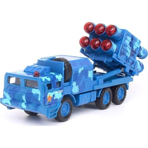 1:32 Alloy Diecast Military Model Metrewave Radar Hong Qi Vehicle SCUD Launcher Pull-back Vehicles Lights Sounding Function Toy