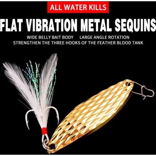 1pcs Metal Spinner Spoon Fishing Lure Hard Bait Jig Vib Sequins Sinking 5g-20g Sea Jigs Vibe Fishing Lures for Bass Pike Perch