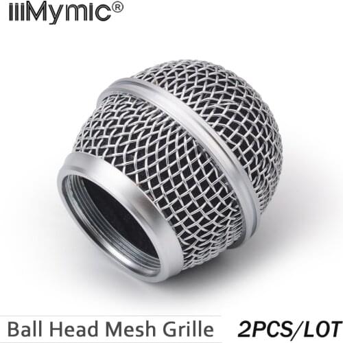 2PCS New Replacement Ball Head Mesh Microphone Grille for Shure SM 58 SM58S SM58LC BETA58 BETA58A