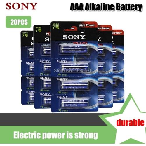 20PCS Original Sony 1.5V AAA Alkaline Battery LR03 AM4 For Electric toothbrush Toy Flashlight Mouse clock Dry Primary Battery