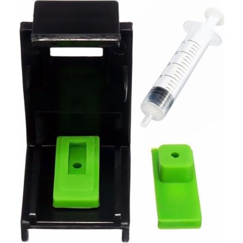 3 in 1 10ml Syringe Ink Cartridge Clamp Absorption Clip Rubber Pads Pumping Tool Compatible For HP 60/61 1 SET