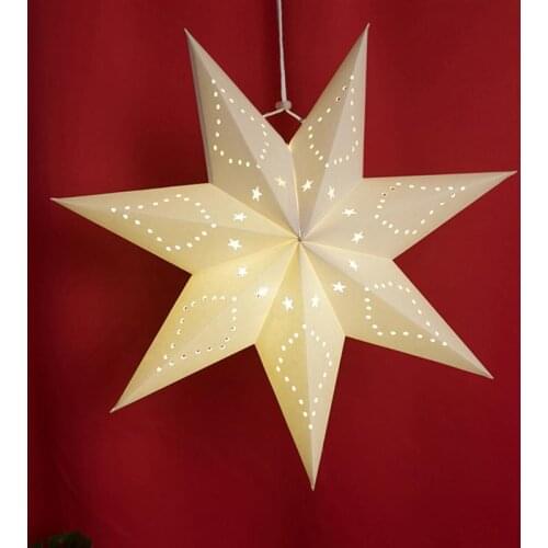 45cm Hollow Out Star Party Light Lampshade Window Grille Home Bedroom Night Light Lampshade Garden Hanging Decoration