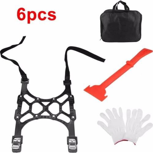 6pcs Car Snow Tire Anti-skid Chains Wheel Antiskid Universal Winter Roadway Safety Tire Chain Snow Climbing Mud Ground Anti Slip