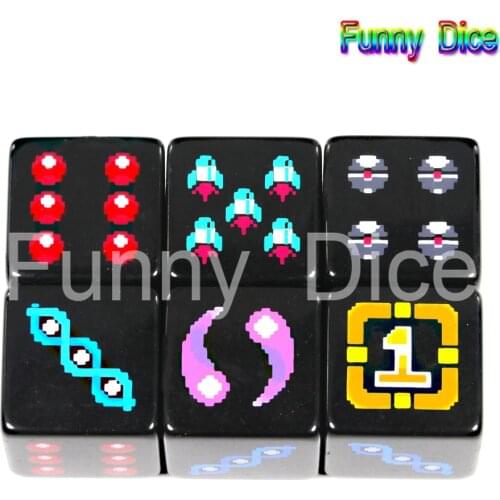 6 Style for Choose 18mm Digital Six Side Dice Set Plastic Cube Poker Card Game/Education Gambling,Board Game