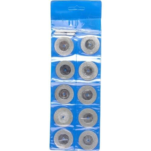 Fixmee10pcs/set Diamond Grinding Wheel Mini Circular Saw Cutting Disc Diamond Abrasive Disc For Diamond Tools