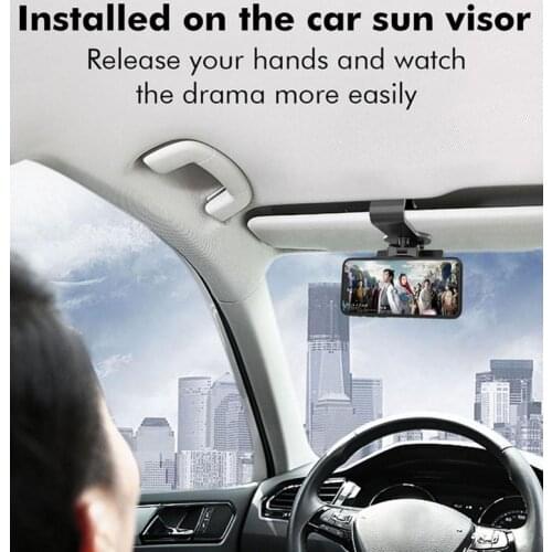 Car Phone Holder Stand Dashboard Mount Support Rearview Mirror Sun Visor In Car GPS Navigation Bracket For Xiaomi iPhone