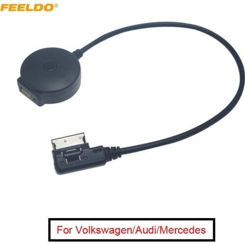 FEELDO 5Pcs Car Radio Media In MDI/AMI Bluetooth 4.0 USB Cable charging Adapter for Mercedes Benz Audio AUX Cable #AM6215