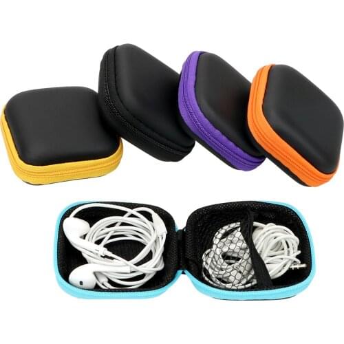 USB Cable Organizer Earphone Storage Bag Mini Zipper Hard Headphone Case Portable Earbuds Pouch Box Headset Cover Protector