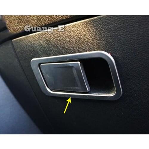 For VW Volkswagen Golf8 Golf 8 2019 2020 2021 Car Stainless Steel Cover Co-Pilot Storage Glove Box Case Trim Frame Panel Parts