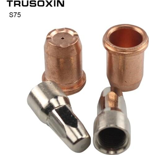 Electrode PR0117 5pcs 1.0MM/1.2MM Nozzle PD0114 and 5pcs Per Lot for S75 Cutting Torch Plasma Cutting Consumables